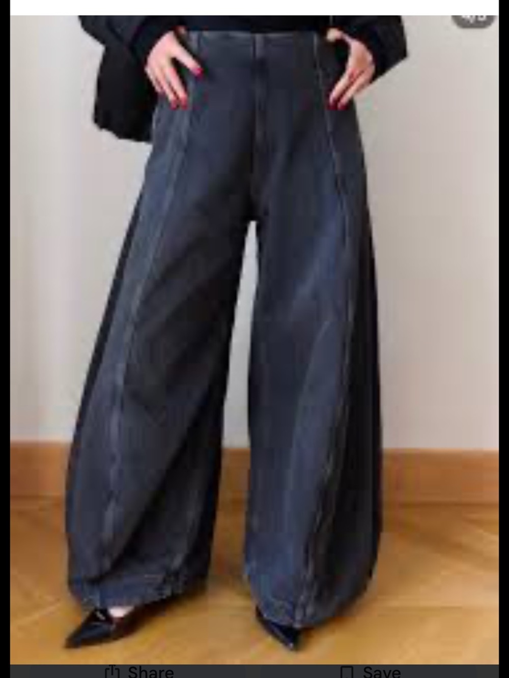 New! Zara collection Size 10 high waist balloon baggy jeans